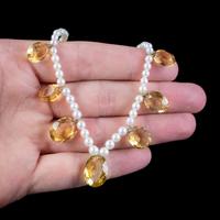 Antique Victorian Citrine Pearl Necklace c.1890 (3 of 5) Antique Victorian Citrine Pearl Necklace c.1890 (3 of 5)