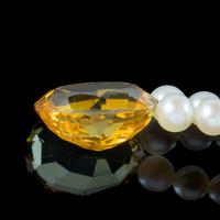 Antique Victorian Citrine Pearl Necklace c.1890 (2 of 5) Antique Victorian Citrine Pearl Necklace c.1890 (2 of 5)