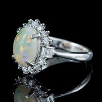Vintage Opal Diamond Cluster Ring Platinum 1.91ct Natural Opal c.1960 (6 of 6) Vintage Opal Diamond Cluster Ring Platinum 1.91ct Natural Opal c.1960 (6 of 6)