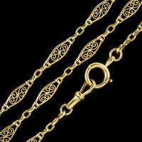 Antique French Long Guard Chain 18ct Yellow Gold c.1910 (4 of 5) Antique French Long Guard Chain 18ct Yellow Gold c.1910 (4 of 5)