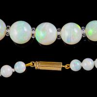Vintage Natural Opal Crystal Beaded Necklace 18ct Gold Clasp (4 of 8) Vintage Natural Opal Crystal Beaded Necklace 18ct Gold Clasp (4 of 8)