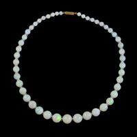 Vintage Natural Opal Crystal Beaded Necklace 18ct Gold Clasp (8 of 8) Vintage Natural Opal Crystal Beaded Necklace 18ct Gold Clasp (8 of 8)