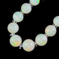 Vintage Natural Opal Crystal Beaded Necklace 18ct Gold Clasp (3 of 8) Vintage Natural Opal Crystal Beaded Necklace 18ct Gold Clasp (3 of 8)