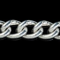Antique Victorian Long Curb Guard Chain Sterling Silver circa 1900 (5 of 6) Antique Victorian Long Curb Guard Chain Sterling Silver circa 1900 (5 of 6)