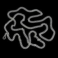 Antique Victorian Long Curb Guard Chain Sterling Silver circa 1900 (6 of 6) Antique Victorian Long Curb Guard Chain Sterling Silver circa 1900 (6 of 6)