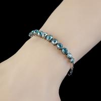Antique Edwardian Blue Zircon Bracelet Silver 8ct of Zircon c. 1910 (4 of 5) Antique Edwardian Blue Zircon Bracelet Silver 8ct of Zircon c. 1910 (4 of 5)