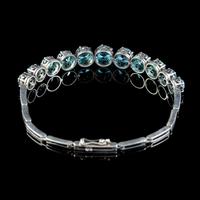Antique Edwardian Blue Zircon Bracelet Silver 8ct of Zircon c. 1910 (3 of 5) Antique Edwardian Blue Zircon Bracelet Silver 8ct of Zircon c. 1910 (3 of 5)