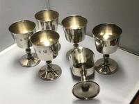 Solid Silver Goblets Set of Six (3 of 6) Solid Silver Goblets Set of Six (3 of 6)