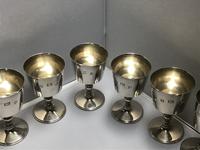 Solid Silver Goblets Set of Six (5 of 6) Solid Silver Goblets Set of Six (5 of 6)