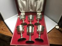 Solid Silver Goblets Set of Six (2 of 6) Solid Silver Goblets Set of Six (2 of 6)