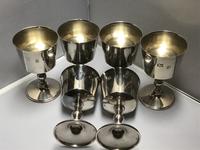 Solid Silver Goblets Set of Six (6 of 6) Solid Silver Goblets Set of Six (6 of 6)