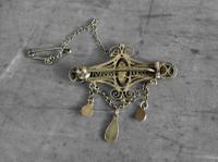 Antique Norwegian Solje Brooch, Silver Gilt & White Enamel (9 of 9) Antique Norwegian Solje Brooch, Silver Gilt & White Enamel (9 of 9)