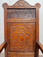 19th Century Carved High Backed Oak Wainscot Chair (4 of 4) 19th Century Carved High Backed Oak Wainscot Chair (4 of 4)