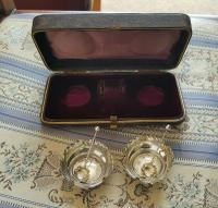 Beautiful Victorian John Millward Banks Solid Silver Salt & Spoon Cased Set Birmingham 1890 (9 of 9) Beautiful Victorian John Millward Banks Solid Silver Salt & Spoon Cased Set Birmingham 1890 (9 of 9)