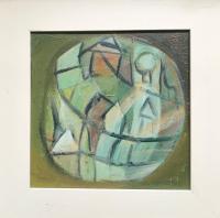 Original Oil Painting on Board 'Figure in a Circular Form' by Doreen Heaton Potworowski, Framed (2 of 2) Original Oil Painting on Board 'Figure in a Circular Form' by Doreen Heaton Potworowski, Framed (2 of 2)