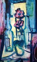 Original Oil and Enamel Painting On Board 'Still Life of Flowers and Bottle' by Toby Horne Shepherd 1909-93. Signed & Dated 1954. (2 of 3) Original Oil and Enamel Painting On Board 'Still Life of Flowers and Bottle' by Toby Horne Shepherd 1909-93. Signed & Dated 1954. (2 of 3)