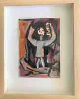 Original Oil on Paper 'All the World's a Stage' by Doreen Heaton Potworowski 1930-2014. Initialled & Framed c.1970 (2 of 2) Original Oil on Paper 'All the World's a Stage' by Doreen Heaton Potworowski 1930-2014. Initialled & Framed c.1970 (2 of 2)