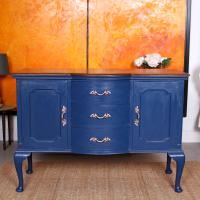Antique Sideboard Blue Painted Credenza Stripped Top Edwardian Vintage (12 of 12) Antique Sideboard Blue Painted Credenza Stripped Top Edwardian Vintage (12 of 12)