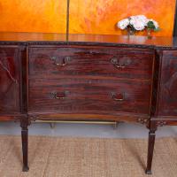 Concave Cuban Mahogany Credenza Sideboard Chippendale (13 of 14) Concave Cuban Mahogany Credenza Sideboard Chippendale (13 of 14)