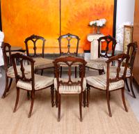 8 Walnut Shovel Back Dining Chairs 19th Century (3 of 8) 8 Walnut Shovel Back Dining Chairs 19th Century (3 of 8)