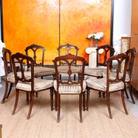 8 Walnut Shovel Back Dining Chairs 19th Century (4 of 8) 8 Walnut Shovel Back Dining Chairs 19th Century (4 of 8)