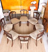 8 Walnut Shovel Back Dining Chairs 19th Century (5 of 8) 8 Walnut Shovel Back Dining Chairs 19th Century (5 of 8)