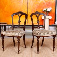 8 Walnut Shovel Back Dining Chairs 19th Century (7 of 8) 8 Walnut Shovel Back Dining Chairs 19th Century (7 of 8)