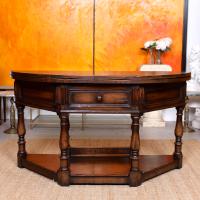 Oak Creedence Table Large Carved Folding Dining Console Table (7 of 12) Oak Creedence Table Large Carved Folding Dining Console Table (7 of 12)