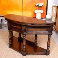 Oak Creedence Table Large Carved Folding Dining Console Table (9 of 12) Oak Creedence Table Large Carved Folding Dining Console Table (9 of 12)
