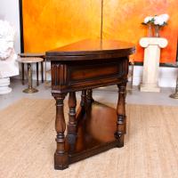 Oak Creedence Table Large Carved Folding Dining Console Table (12 of 12) Oak Creedence Table Large Carved Folding Dining Console Table (12 of 12)
