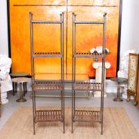 Pair of Tall French Wrought Iron Etagere Whatnot Shelving Stands (2 of 10) Pair of Tall French Wrought Iron Etagere Whatnot Shelving Stands (2 of 10)
