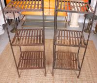 Pair of Tall French Wrought Iron Etagere Whatnot Shelving Stands (4 of 10) Pair of Tall French Wrought Iron Etagere Whatnot Shelving Stands (4 of 10)