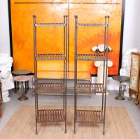Pair of Tall French Wrought Iron Etagere Whatnot Shelving Stands (8 of 10) Pair of Tall French Wrought Iron Etagere Whatnot Shelving Stands (8 of 10)