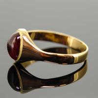 18ct Yellow Gold Synthetic Ruby Signet Ring (7 of 7) 18ct Yellow Gold Synthetic Ruby Signet Ring (7 of 7)