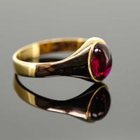 18ct Yellow Gold Synthetic Ruby Signet Ring (4 of 7) 18ct Yellow Gold Synthetic Ruby Signet Ring (4 of 7)