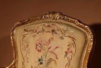 Louis XV Style Finely Carved Gildwood & Original Aubusson Tapestry Cabriolet Pair of Armchairs, 19th Century (3 of 18) Louis XV Style Finely Carved Gildwood & Original Aubusson Tapestry Cabriolet Pair of Armchairs, 19th Century (3 of 18)