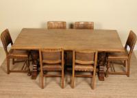Oak Refectory Dining Table & 6 Leather Chairs Country (6 of 13) Oak Refectory Dining Table & 6 Leather Chairs Country (6 of 13)