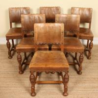 Oak Refectory Dining Table & 6 Leather Chairs Country (7 of 13) Oak Refectory Dining Table & 6 Leather Chairs Country (7 of 13)