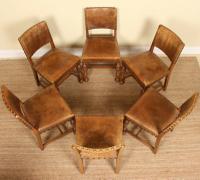 Oak Refectory Dining Table & 6 Leather Chairs Country (8 of 13) Oak Refectory Dining Table & 6 Leather Chairs Country (8 of 13)