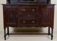 Edwardian Arts & Crafts Ebonised Carved Mirrored Oak Sideboard (8 of 11) Edwardian Arts & Crafts Ebonised Carved Mirrored Oak Sideboard (8 of 11)