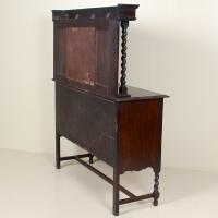 Edwardian Arts & Crafts Ebonised Carved Mirrored Oak Sideboard (4 of 11) Edwardian Arts & Crafts Ebonised Carved Mirrored Oak Sideboard (4 of 11)