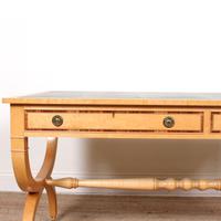 Maple Leather Library Desk Large Standalone Writing Table (3 of 13) Maple Leather Library Desk Large Standalone Writing Table (3 of 13)