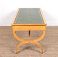 Maple Leather Library Desk Large Standalone Writing Table (10 of 13) Maple Leather Library Desk Large Standalone Writing Table (10 of 13)