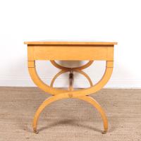 Maple Leather Library Desk Large Standalone Writing Table (11 of 13) Maple Leather Library Desk Large Standalone Writing Table (11 of 13)