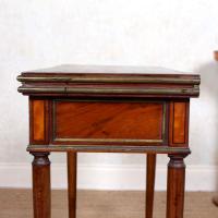 French Directoire Folding Card Table Brass Mahogany Ebony (7 of 9) French Directoire Folding Card Table Brass Mahogany Ebony (7 of 9)