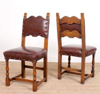 6 Arts & Crafts Oak Leather Dining Chairs 19th Century (9 of 9) 6 Arts & Crafts Oak Leather Dining Chairs 19th Century (9 of 9)