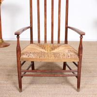 Oak Armchair Rushwork Seated Chair 19th Century (3 of 12) Oak Armchair Rushwork Seated Chair 19th Century (3 of 12)