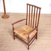 Oak Armchair Rushwork Seated Chair 19th Century (6 of 12) Oak Armchair Rushwork Seated Chair 19th Century (6 of 12)