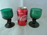 Pair of Georgian / Victorian Dark Green Glass Rummers. (3 of 8) Pair of Georgian / Victorian Dark Green Glass Rummers. (3 of 8)