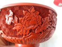 Vintage Mid Century Chinese Cinnabar Lacquer Bowl (5 of 7) Vintage Mid Century Chinese Cinnabar Lacquer Bowl (5 of 7)